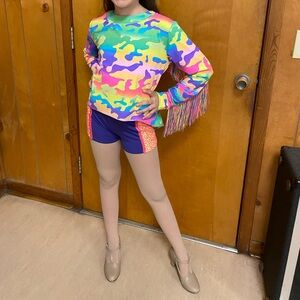 A Wish Come True, girls, dance, 1980s, 1990s, tassels, size L, Halloween costume